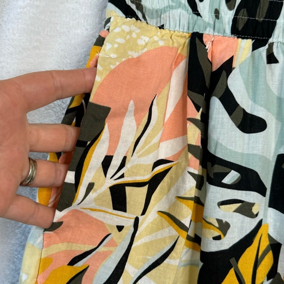 Calia by Carrie Underwood Multi Palm Print Button Down Cover up & Shorts Set XXS - Picture 14 of 16